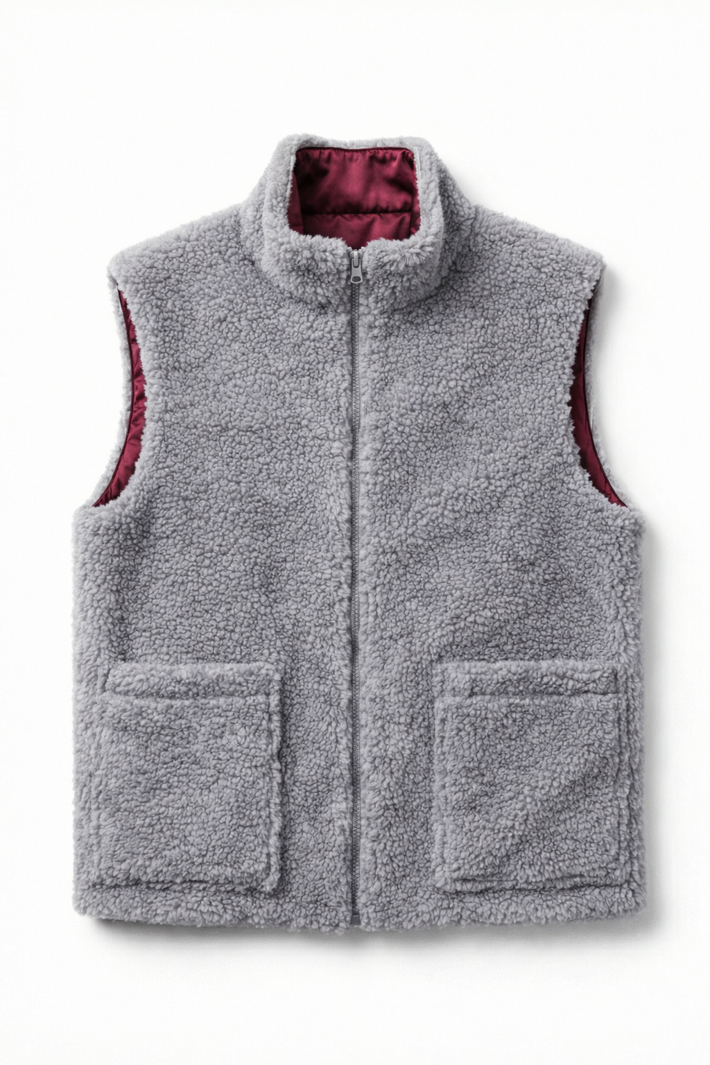 Woolen Unisex Vest - Light grey