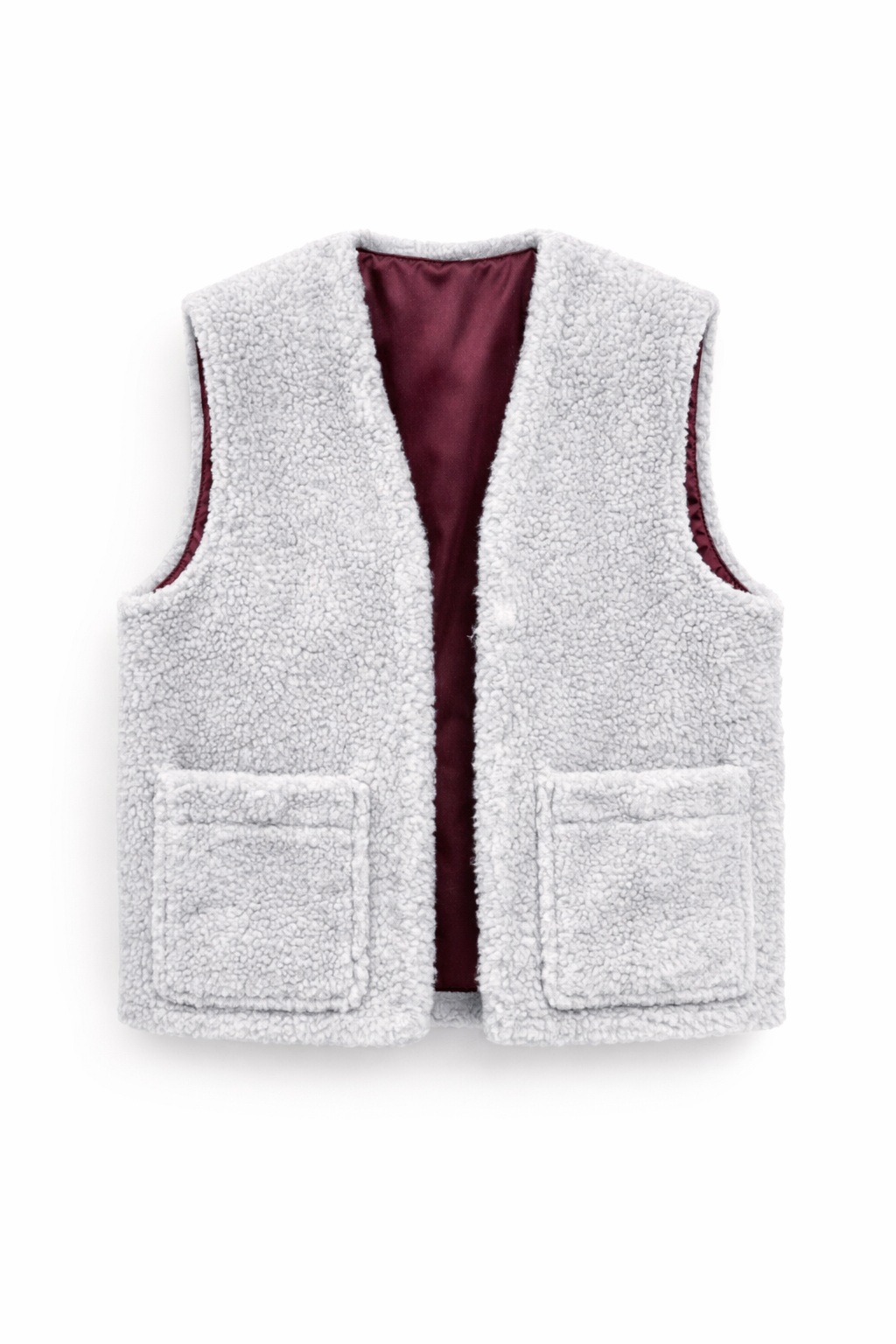 Woolen Woman's Vest - Light grey