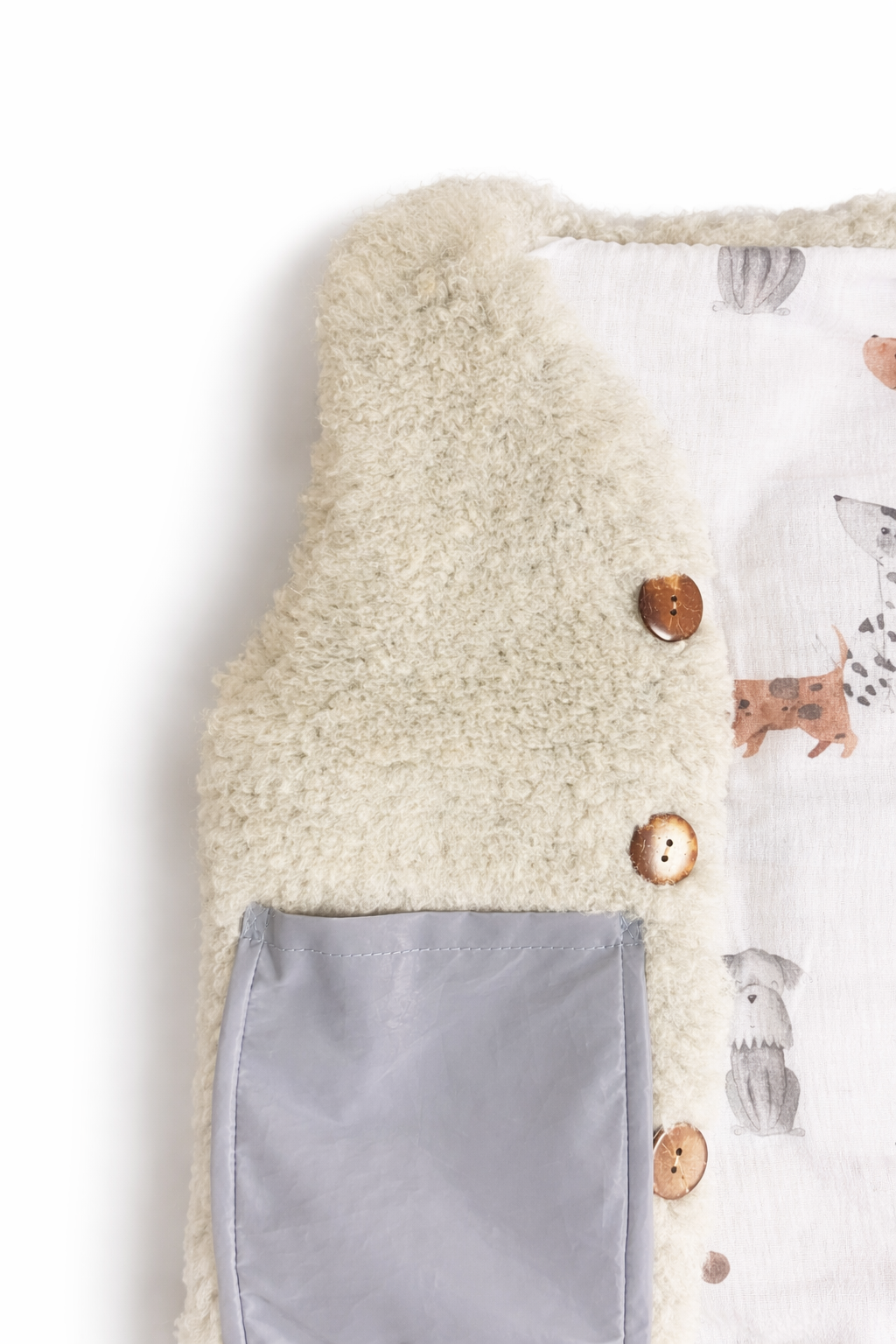 Baby/Kid Virgin Wool Vest - Grey