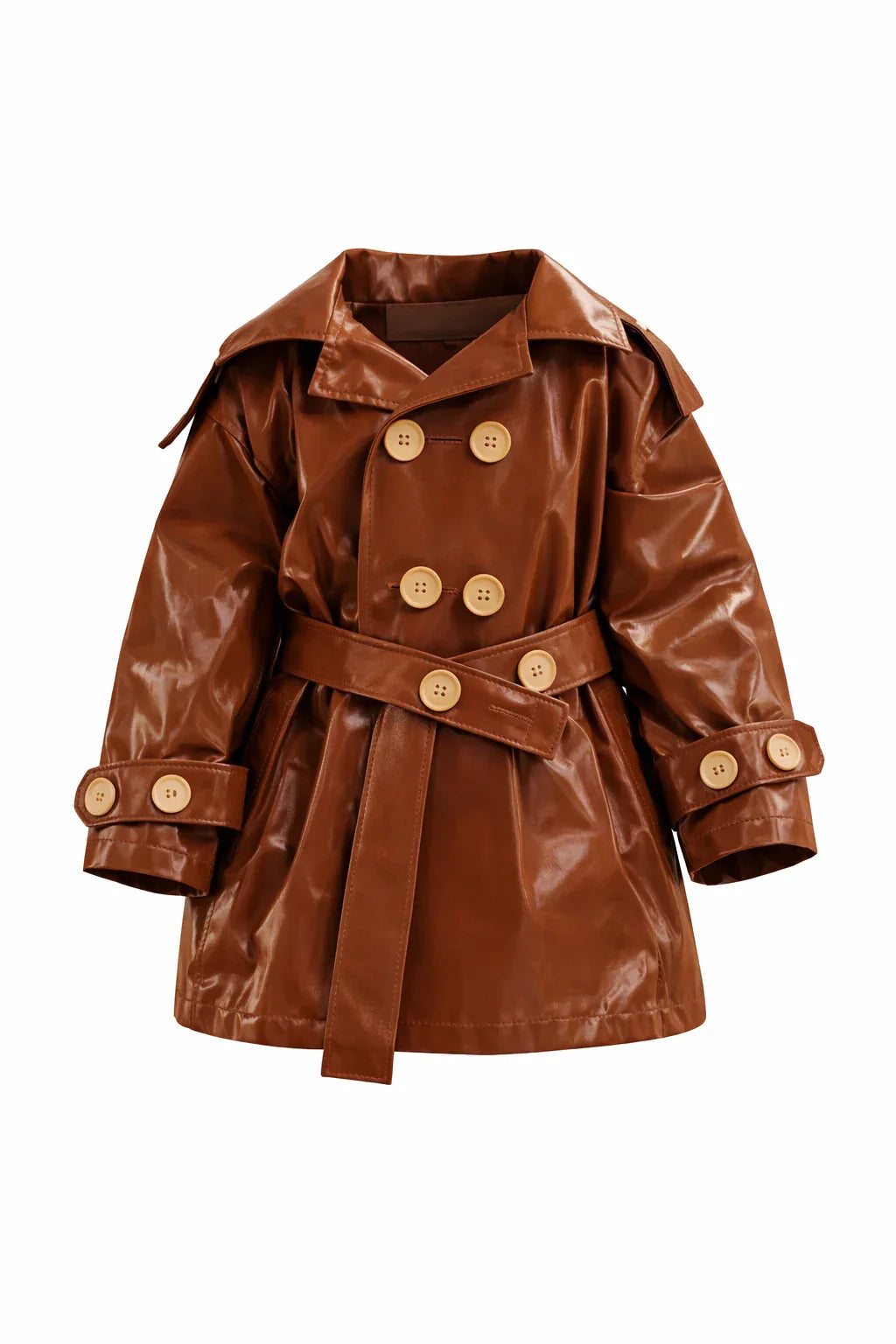 Kid's Trench Coat - Brown - Cotton - MellowConceptStore