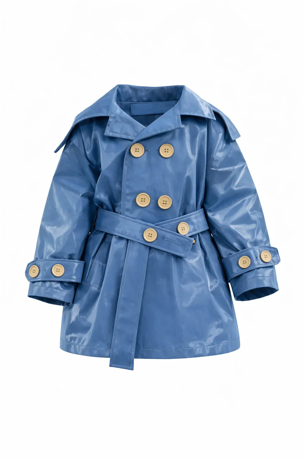 Kid's Trench Coat - Blue - Cotton - MellowConceptStore