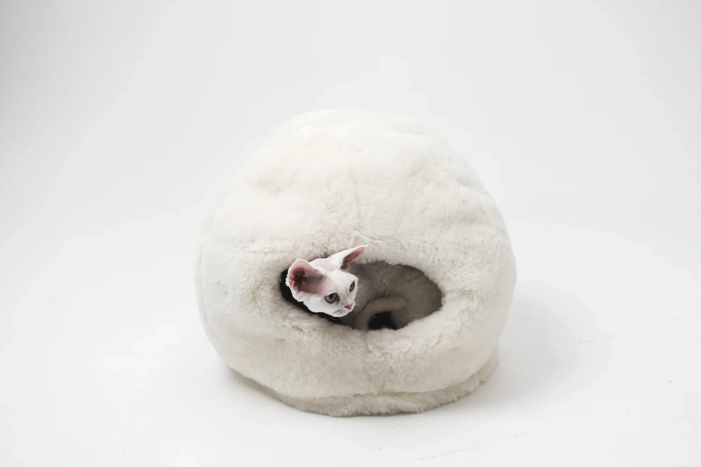 Nest Natural Woolen Pet Bed - White - MellowConceptStore
