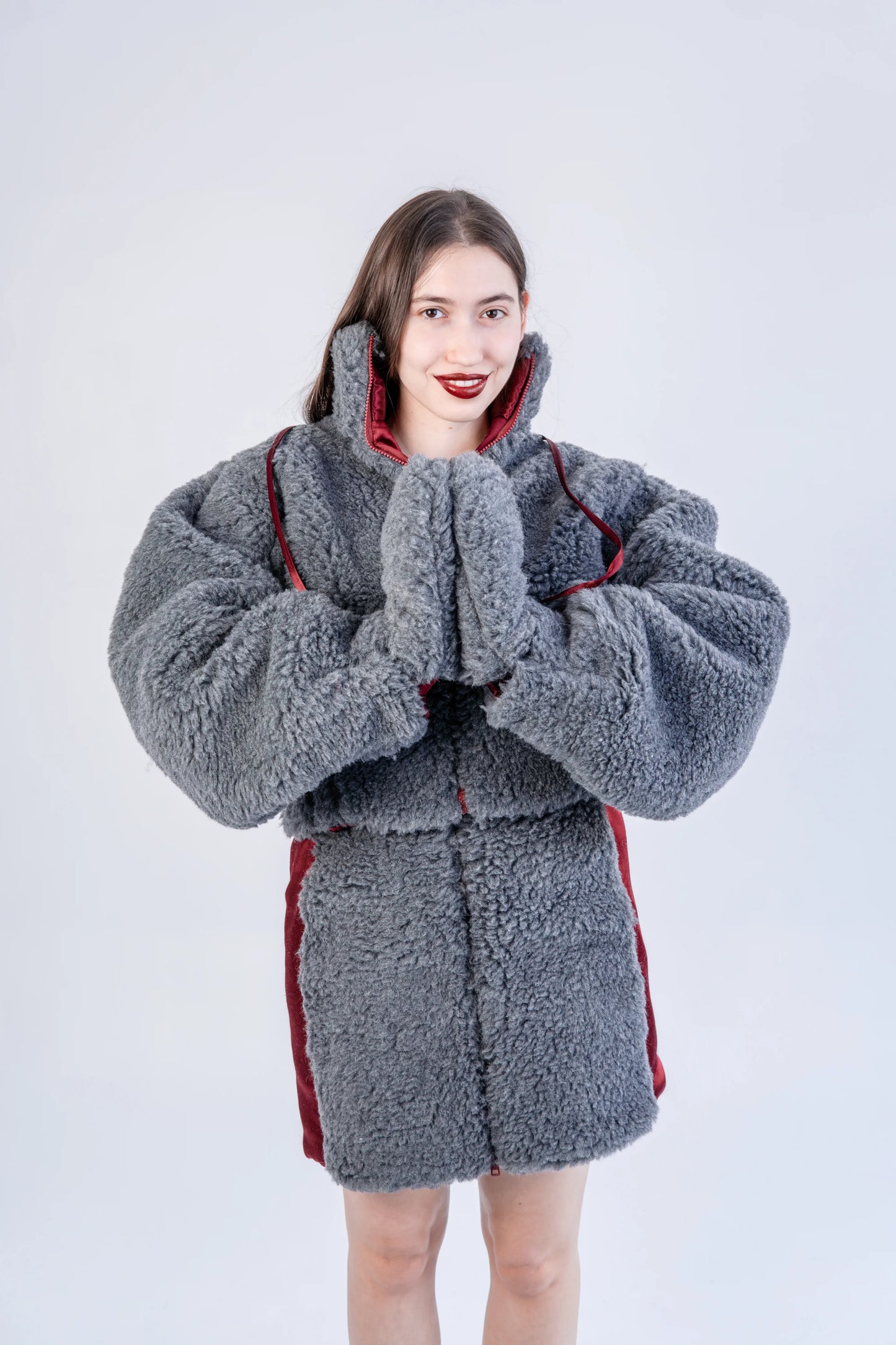 Adult Natural Wool Mittens / Gloves - Grey - MellowConceptStore