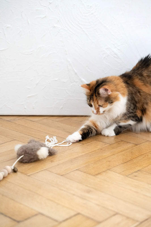 Natural Sheepskin Cat Toy: Squid - MellowConceptStore