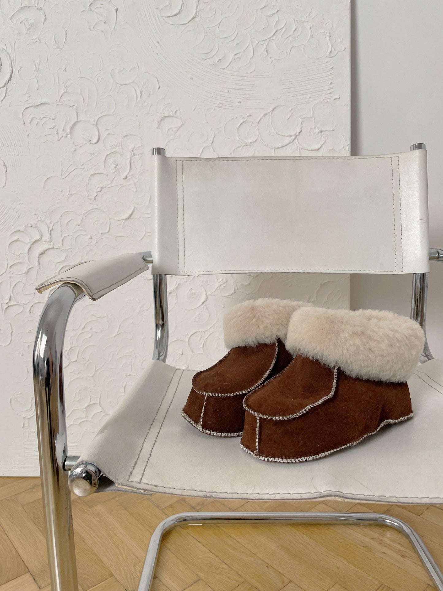 Adult Natural Sheepskin Boots - Brown - MellowConceptStore
