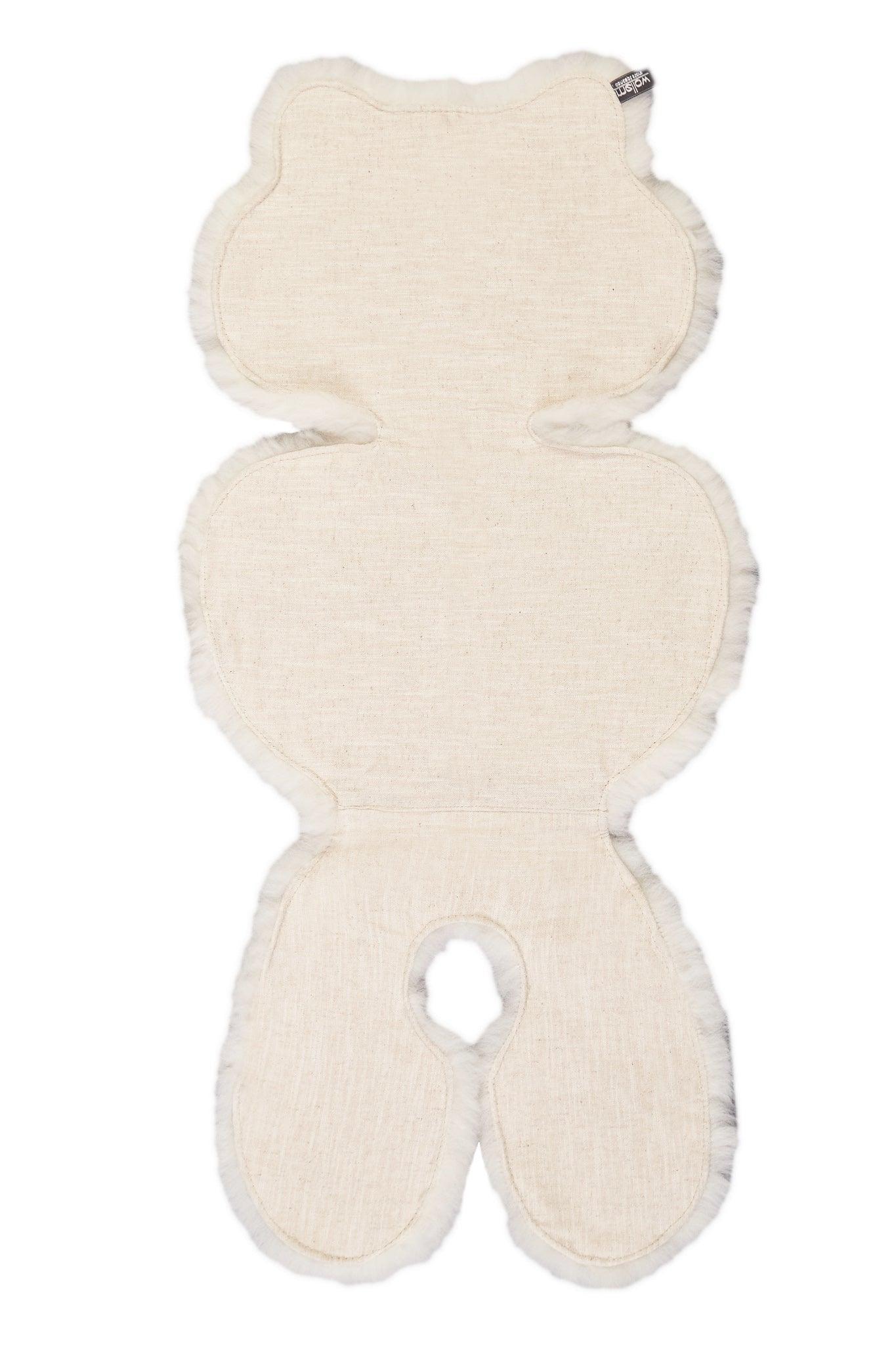 White Natural Sheepskin Car Seat / Stroller Liner - MellowConceptStore