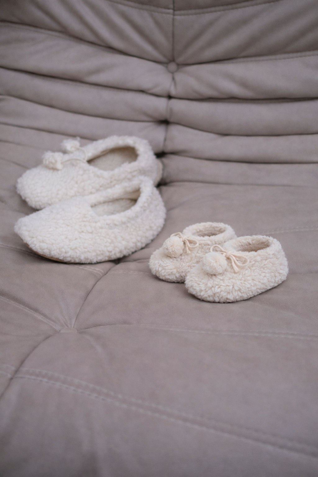 “Mama & Me” Woolen Teddy Slipper Gift Set
