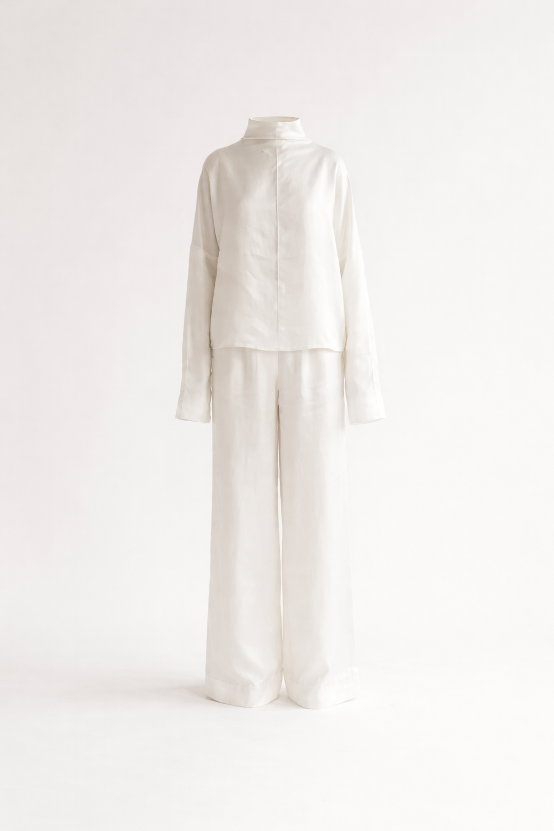 Silk/Linen Clothing Set - White