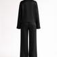 Silk/Linen Clothing Set - Black