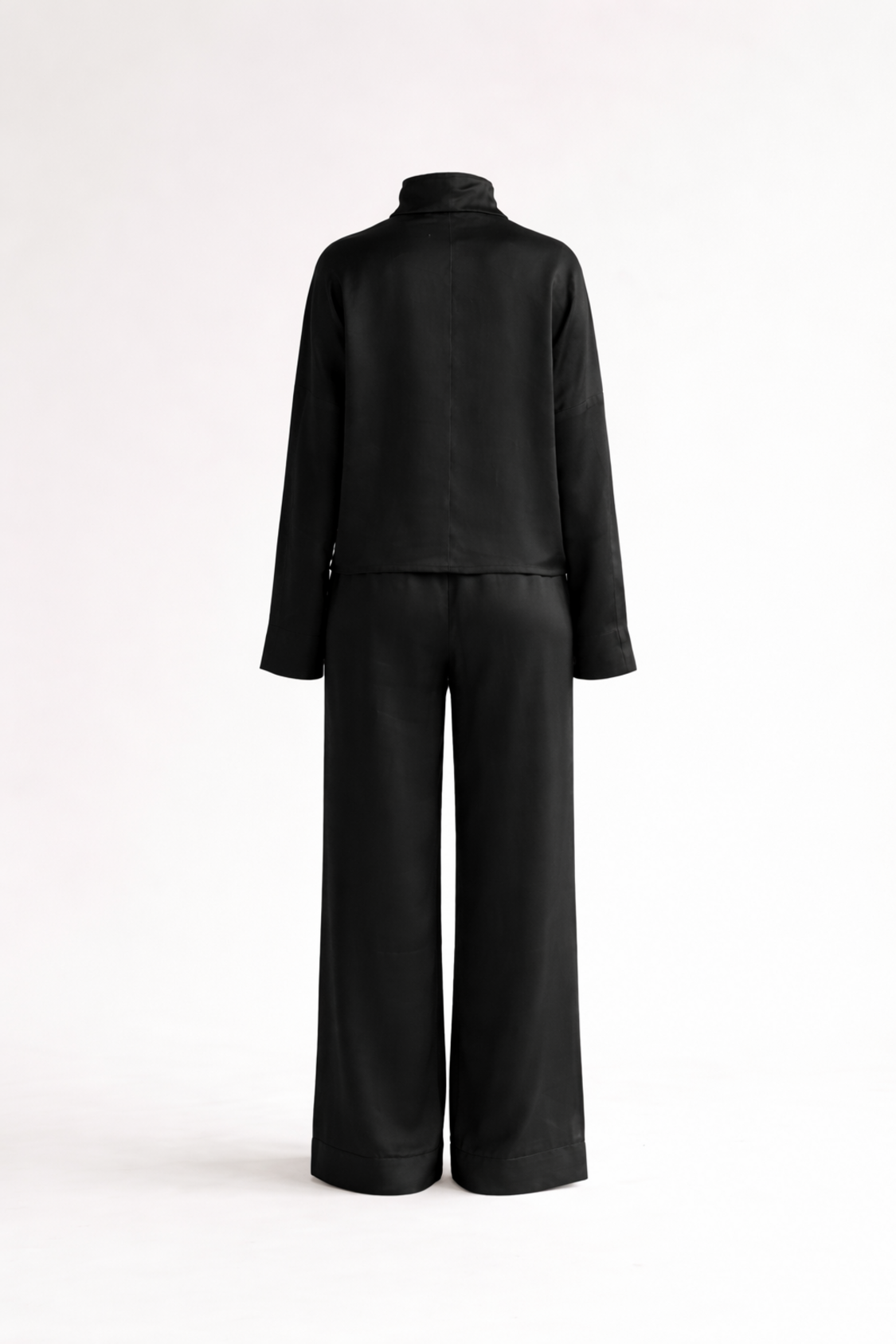 Silk/Linen Clothing Set - Black