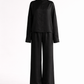 Silk/Linen Clothing Set - Black