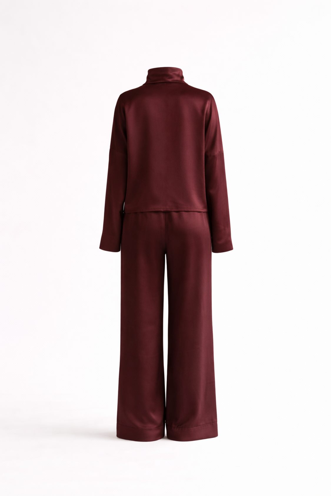 Silk/Cotton Clothing Set - Burgundy