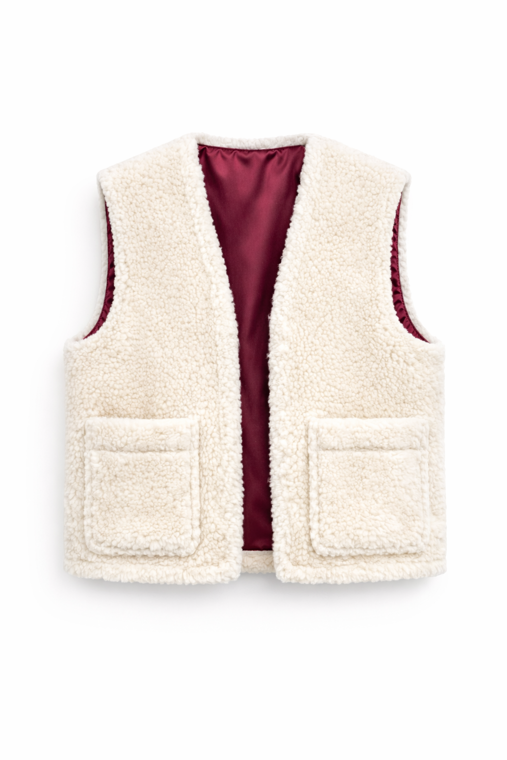 Woolen Woman's Vest - White