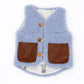 Baby/Kid Virgin Wool Vest - Blue - MellowConceptStore