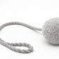 Wool Pom Tug Toy - Grey - MellowConceptStore
