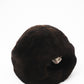 Dark brown plush cat cave on a white background | Natural, non‑toxic pet nest for cats and small dogs | Cozy, handmade pet furniture, natural wool and sheepskin

