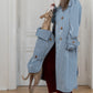 Water-repellent Dog Trench Coat - Light Blue - MellowConceptStore
