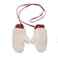 Adult Natural Wool Mittens / Gloves White