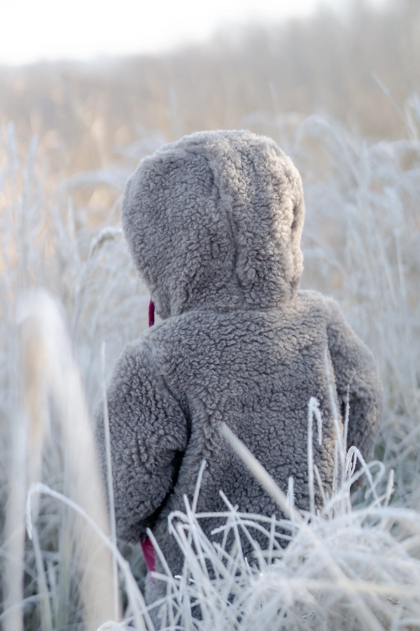 Baby/Kid Jacket in Teddy Wool - Melange Brown - MellowConceptStore