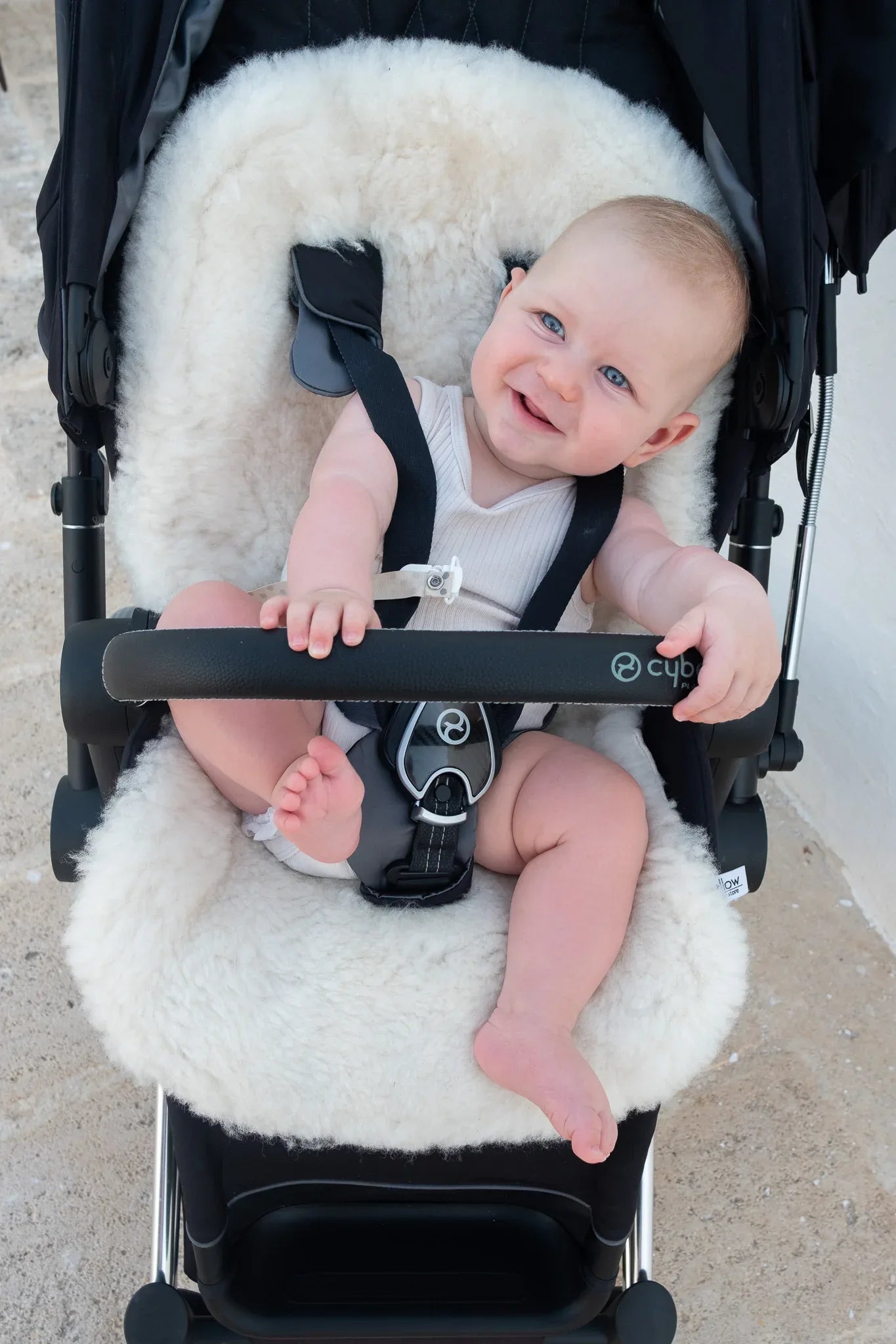 Ivory Natural Sheepskin Stroller Liner - MellowConceptStore