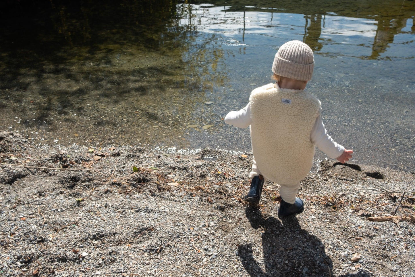 Baby/Kid Virgin Wool Vest - White/Red - MellowConceptStore