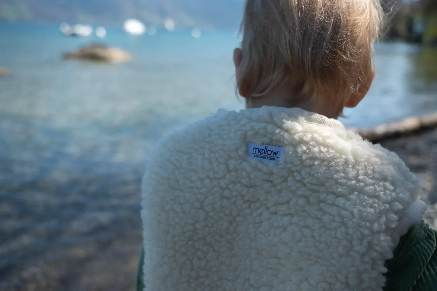 Baby/Kid Virgin Wool Vest - White/Red - MellowConceptStore