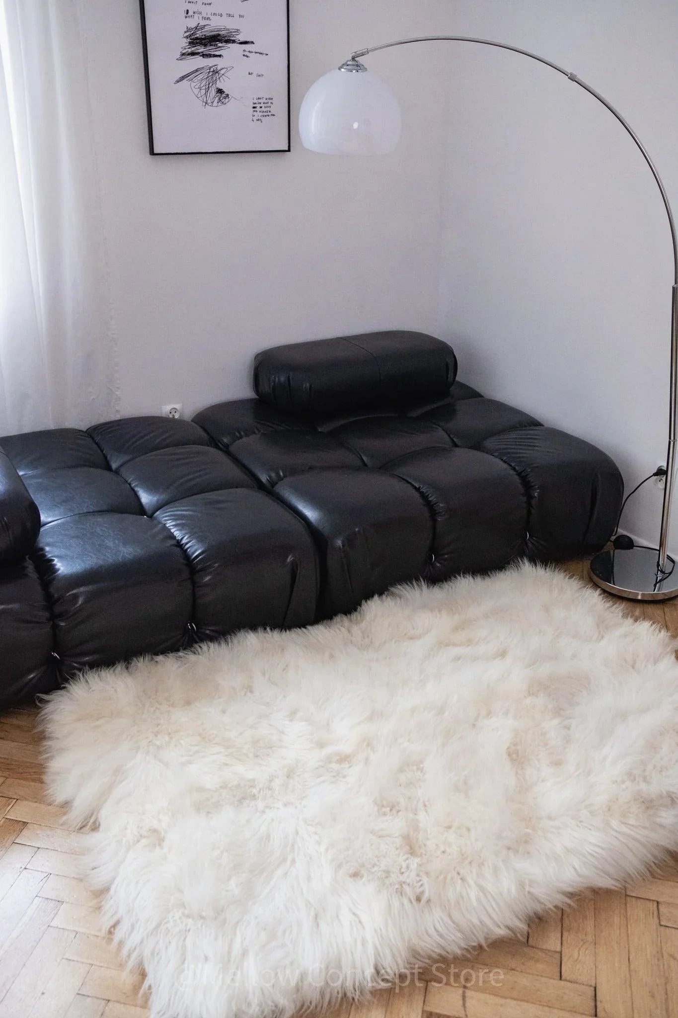 Natural Sheepskin Ivory Carpet - Rectangle - MellowConceptStore