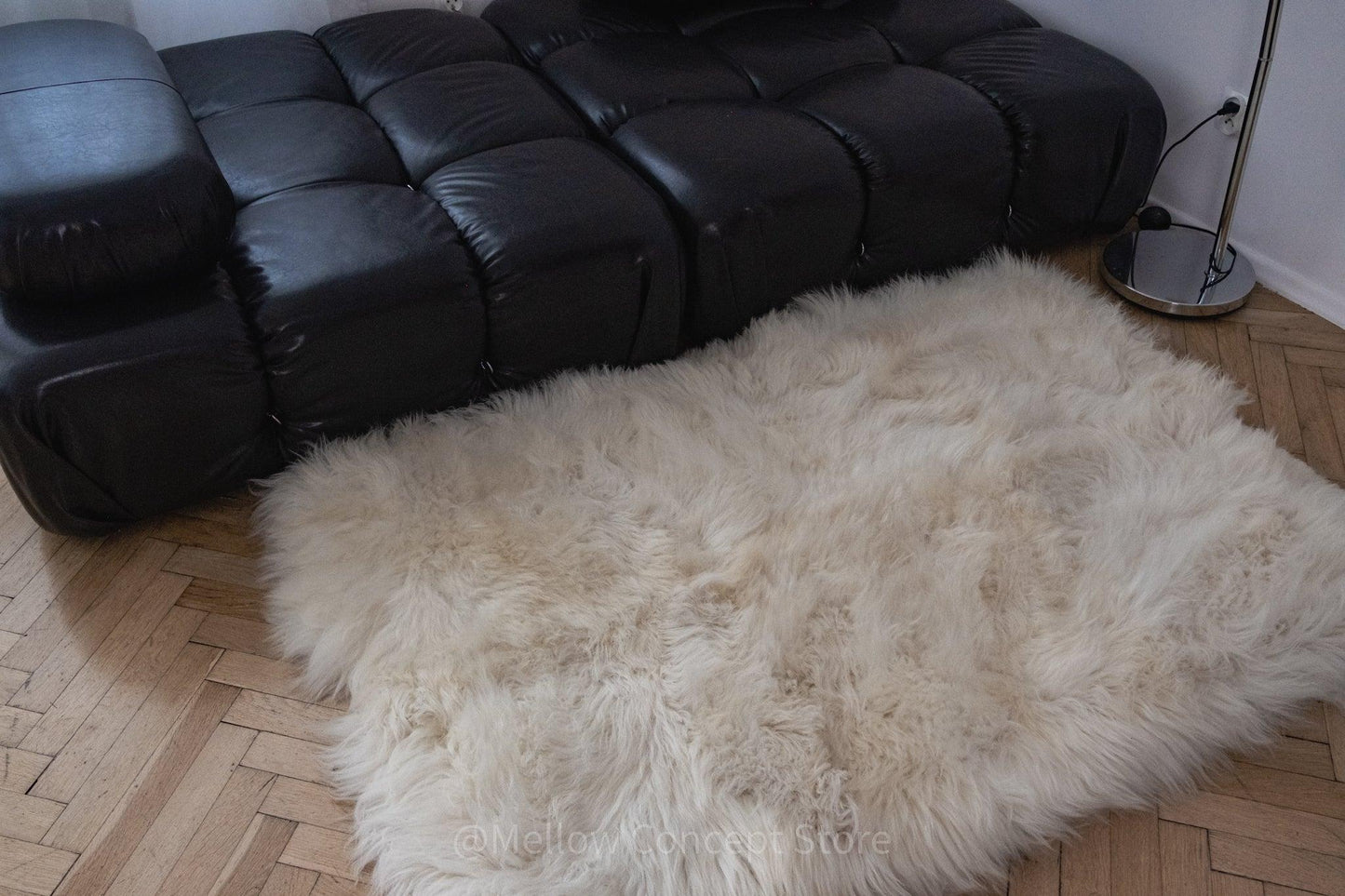Natural Sheepskin Ivory Carpet - Rectangle - MellowConceptStore