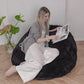 Natural Sheepskin Beanbag Black