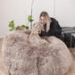 Natural Sheepskin Beanbag - Greige - MellowConceptStore