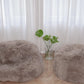 Natural Sheepskin Pouf / Ottoman - Greige - MellowConceptStore