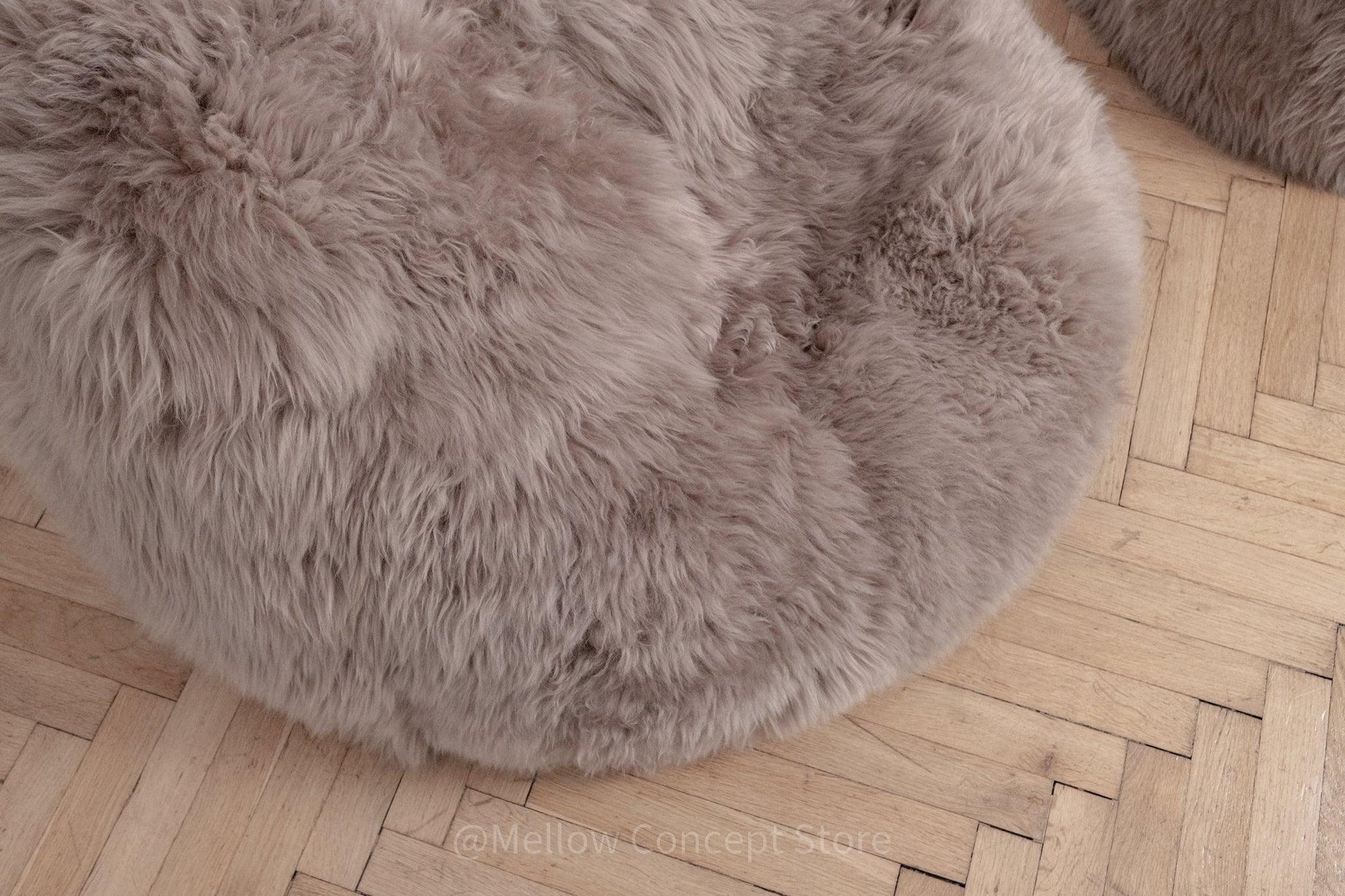 Natural Sheepskin Beanbag - Greige - MellowConceptStore