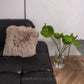 Square Natural Sheepskin Pillow - Greige - MellowConceptStore