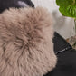 Square Natural Sheepskin Pillow - Greige - MellowConceptStore