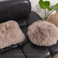 Square Natural Sheepskin Pillow - Greige - MellowConceptStore
