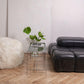Natural Sheepskin Pouf / Ottoman - White - MellowConceptStore