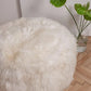Natural Sheepskin Pouf / Ottoman - White - MellowConceptStore