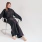 Silk/Linen Clothing Set - Black