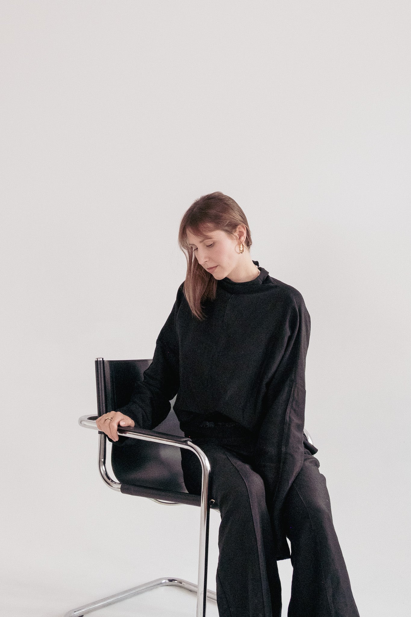 Silk/Linen Clothing Set - Black