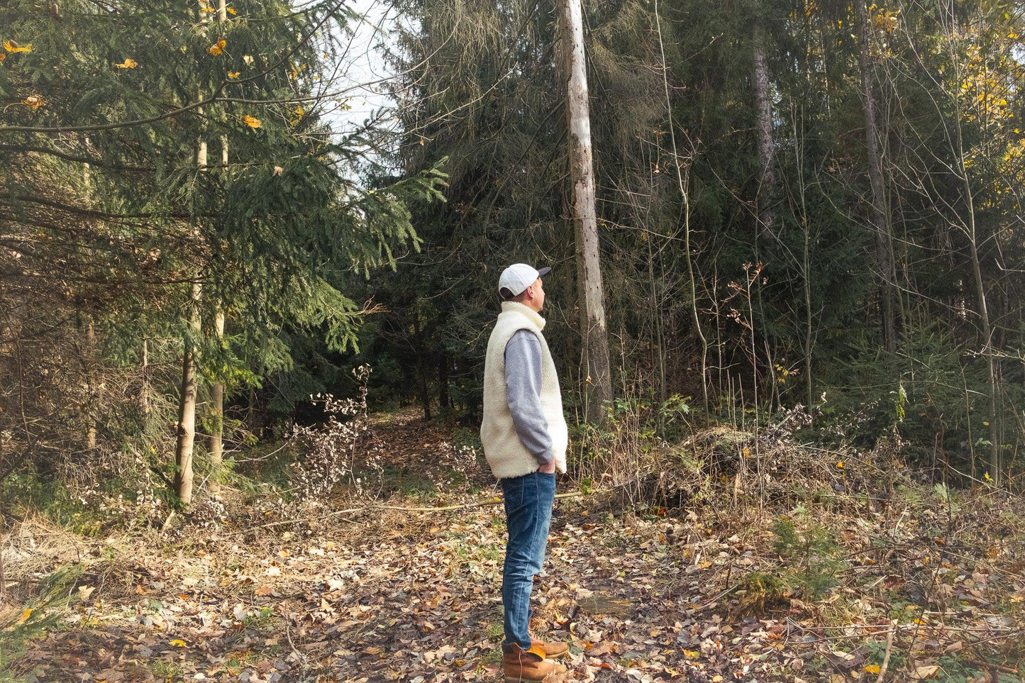 Woolen Unisex Vest White