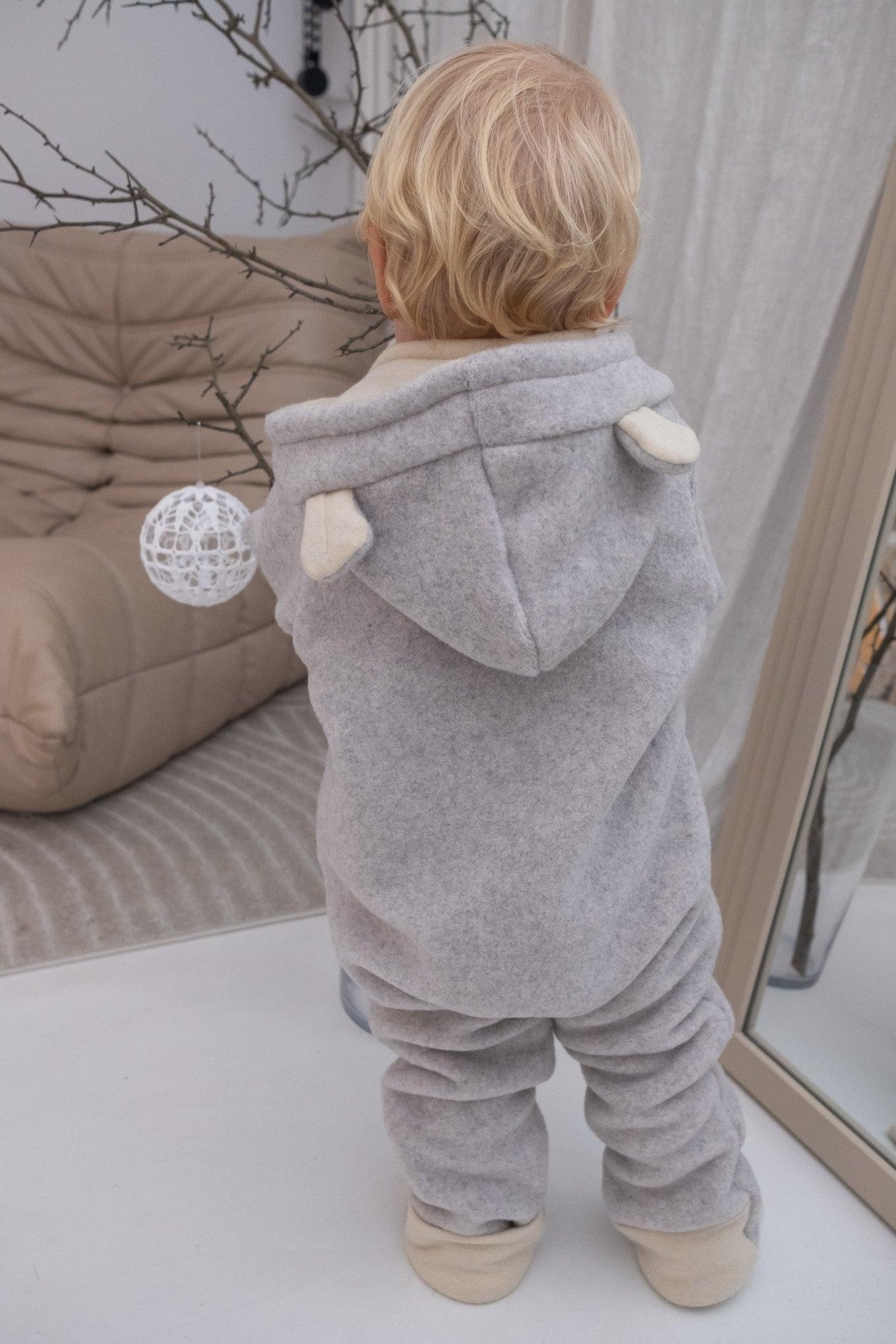 Baby/Kid Virgin Wool Overall Grey
