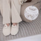 Adult Natural Wool Slippers White