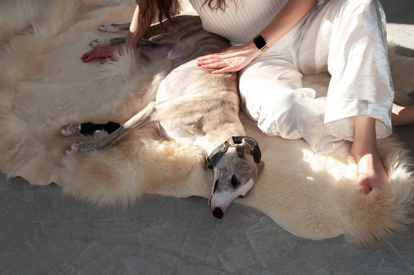 Natural Sheepskin Ivory Carpet - Irregular - MellowConceptStore