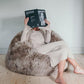 Natural Sheepskin Beanbag - Greige - MellowConceptStore