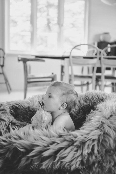 Natural Sheepskin Beanbag - Greige - MellowConceptStore