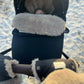 Black Natural Sheepskin Stroller Sleeping Bag - MellowConceptStore