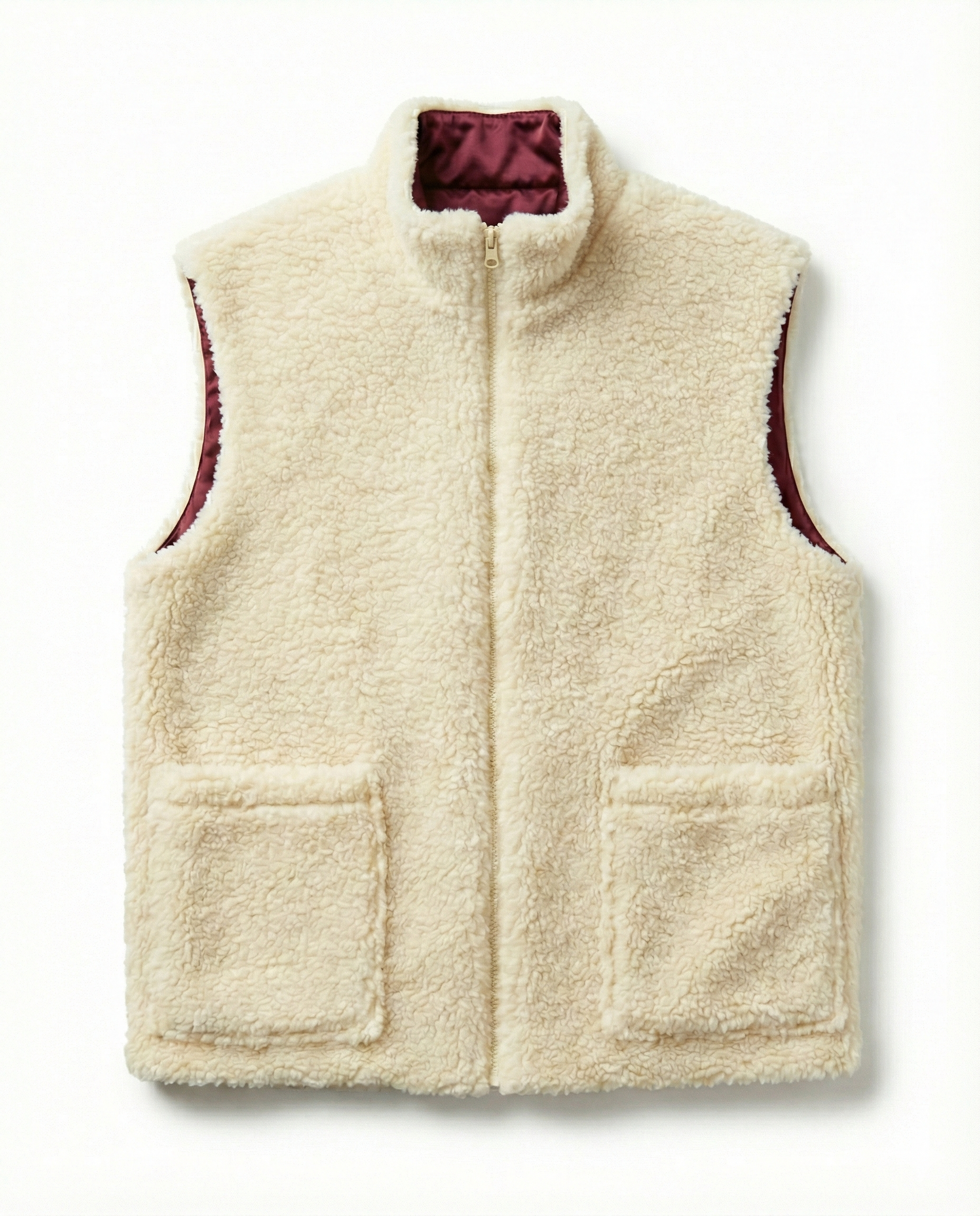 Woolen Unisex Vest - White