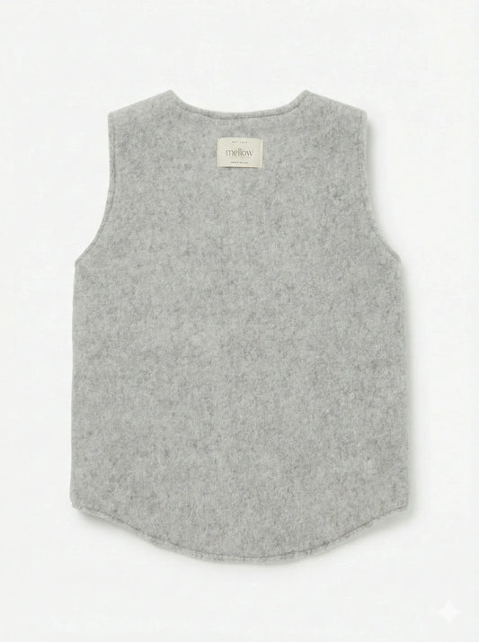 Baby/Kid Virgin Wool Vest - Grey - MellowConceptStore