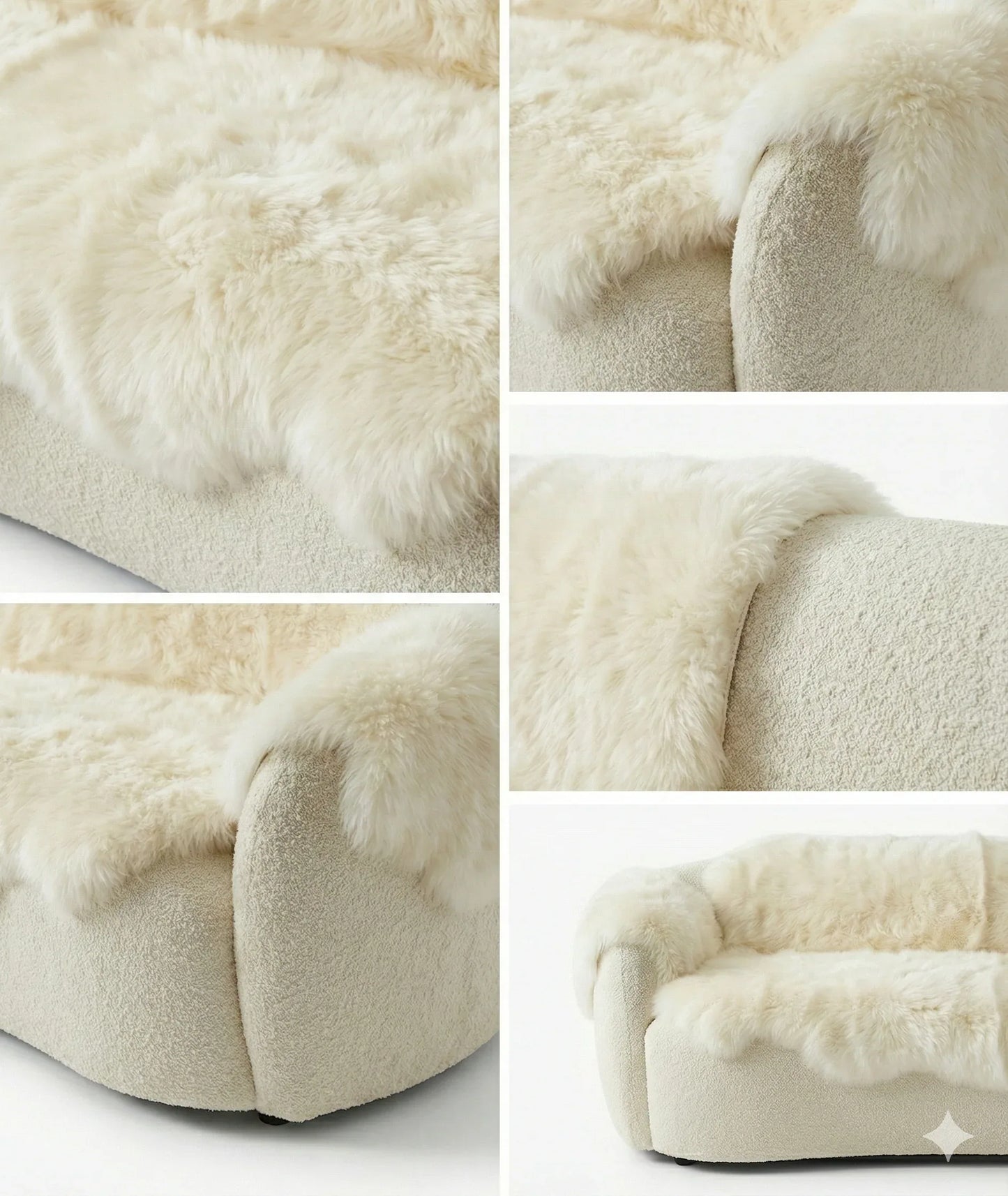 Genuine Ivory Sheepskin Couch Cover for Dogs — Natural Sofa Protector (Plastic-Free) - MellowConceptStore