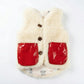 Baby/Kid Virgin Wool Vest - White/Red - MellowConceptStore